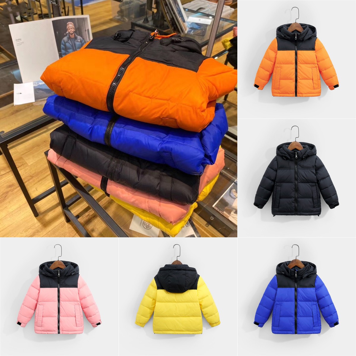 Kids Designer Down Coat Winter Puffer Parka Jacket Boy Girl Baby Outer coats hooded Jackets with Badge Thick Warm Outwear Coats Children Parkas Fash