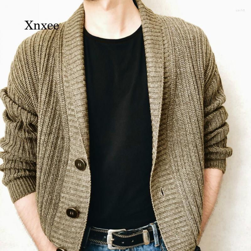 

Men's Sweaters Autumn And Winter Casual Men's Three-Button Color-Blocking Sweater Jacket Fashion High Street Trend, Blue