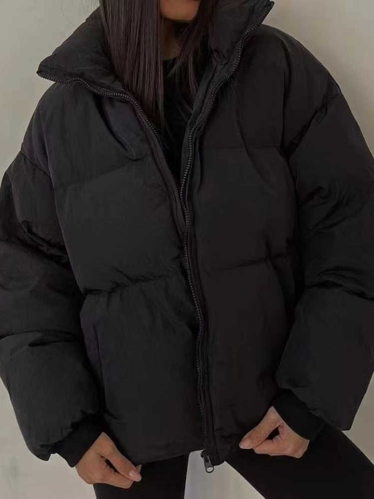 

Women' Down Parkas Ueteey Women Down Coats Winter Fashion Stand Collar Bubble Puffer Jacket Warm Thick Trench Coats Clothes Casual Female Outwear T221011, Black