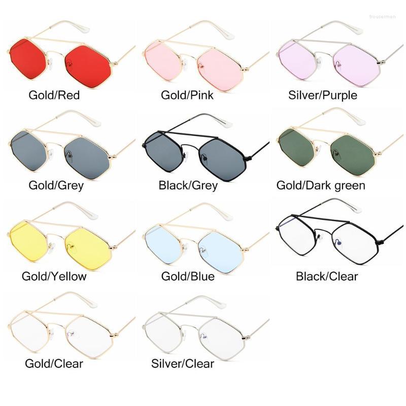 

Sunglasses Vintage Irregular Small Frame Trendy Metal Polygonal Female Shades UV400 Protection Street EyewearSunglasses