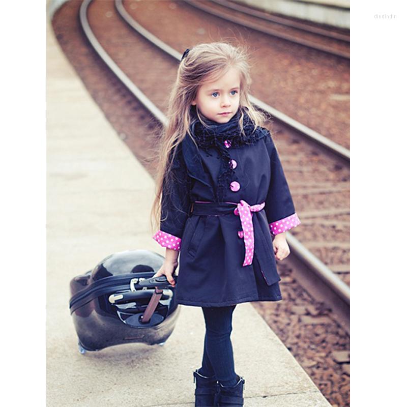 

Coat European Baby Girls Trench Fashion Autumn Jacket Cute Jaquetas Infantil Para Menina Spring Girl Outerwear, Picture shown
