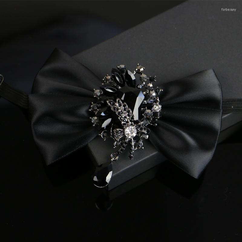 

Bow Ties I-Remiel Diamond Ribbon Flowers Tie For Men Suit Dress Tuxedo Shirt Collar Bows Wedding Groom Bowknot Musical Neckties