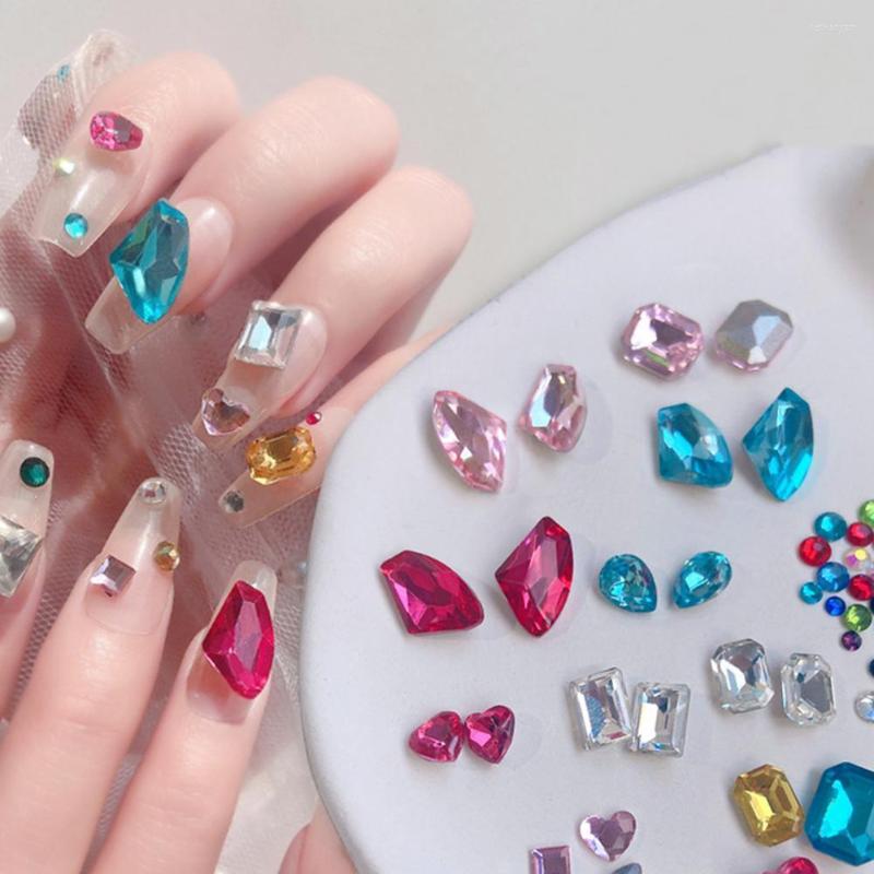 

Nail Art Decorations 1 Box Exquisite DIY Faux Crystal Self-Adhesive Polish Ornament For Decor