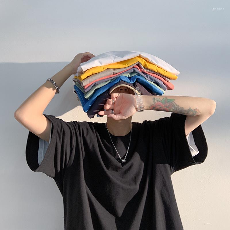 

Men' T Shirts INXYZ Summer Basic Men Short Sleeve T-shirt 17 Colors Pure Cotton Optional 2022 Korean Casual Male Trendy Clothing, Lightgray