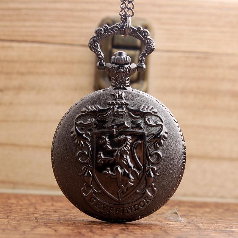 

Pocket Watches Vintage Unique Carving Quartz Watch Antique Style Steampunk Men Women Necklace With Long Chain Reloj De Bolsillo, Bronze