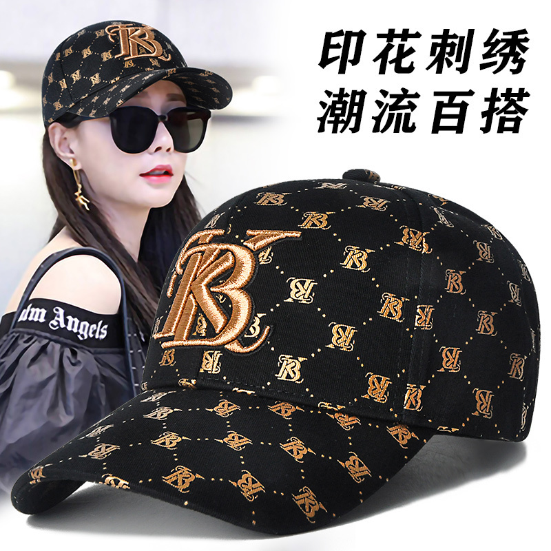 

Ball Caps Embroidery baseball cap women hat women's autumn and winter fashion joker versatile duck tongue 221010, Black