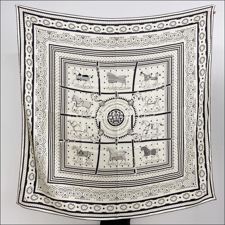 

Scarves Mulberry-Silk Scarf Large Silk Square Scarfs Designer Hand Rolled Scarf"Couvertures Et Tenues De Jour"