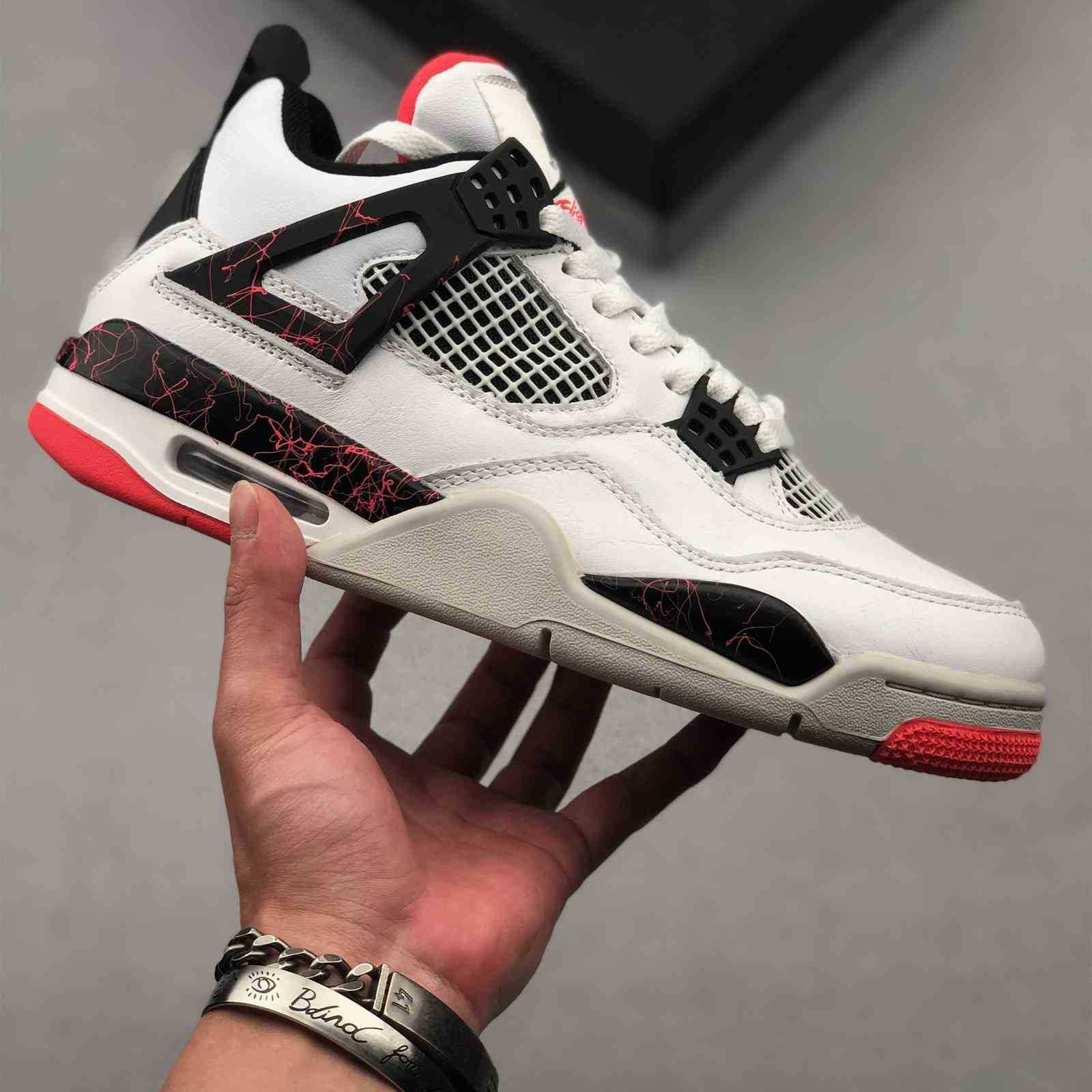 

Shoes Dr Designer Sneakers Nostalgia White Black Bright Crimson Pale 40-46 Jumpman 4, #1