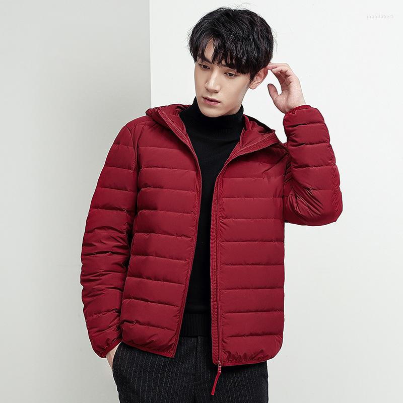 

Men's Down Jackets In Autumn And Winter Are Light Casual 90 White Duck To Keep Warm, Black