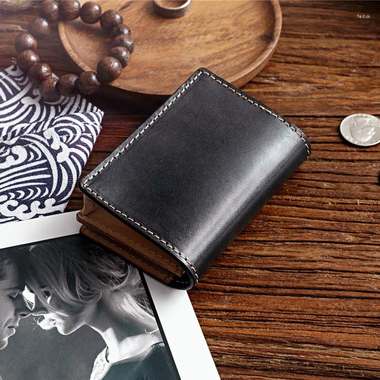 

Card Holders SIKU Men's Leather Wallet Case Fashion Men Wallets Brand Coin Purse Holder Male, Black
