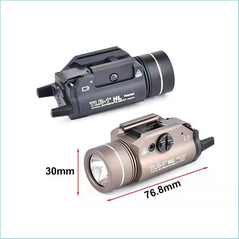 

Paintball Accessories Tlr-1 Hl Light For 1913 Rail 90Two Wsw/99 Momentary Constant-On Strobe White Tactical Flashlight Drop Delivery Dhxic