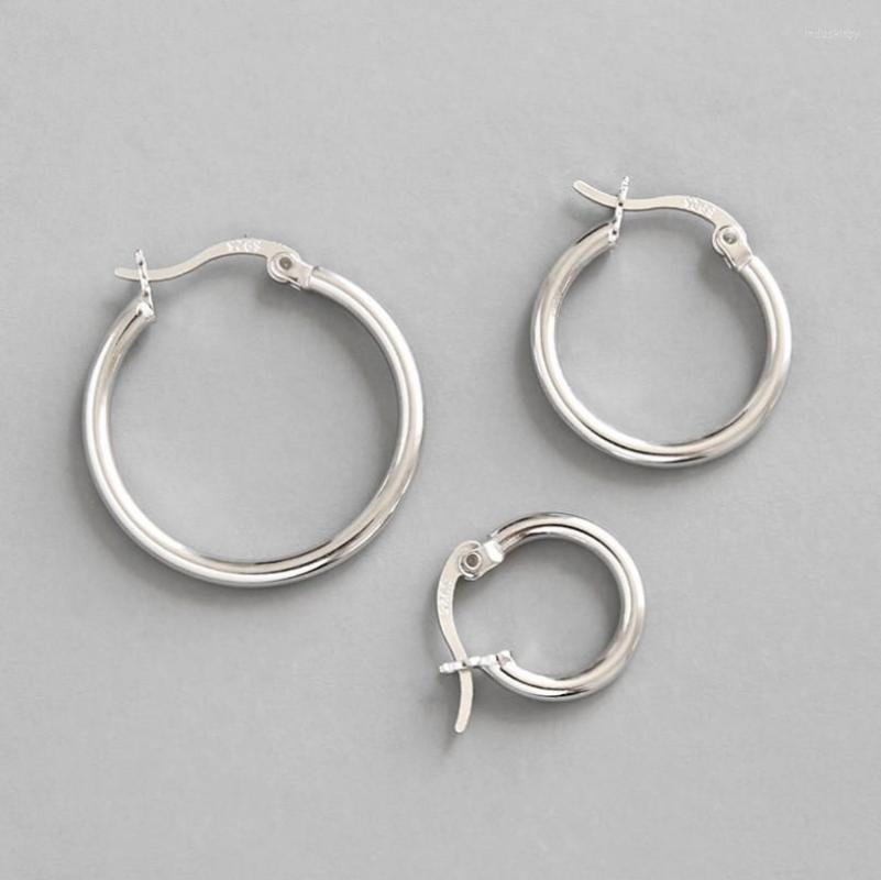

Hoop Earrings Small 925 Sterling Silver Simple Geometric Round Prevent Allergy Circle Earring Fashion Jewelry HEH368