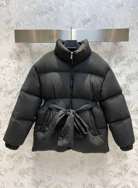 

Fashion Down Jackets Collar Beam Sleeve Puffer Coat Tops Bow Tie Thicken Casual Joker Winter Coats Brand Warm Womens Jacket 1970