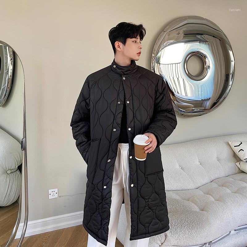 

Men's Down Autumn Winter Men Loose Casual Vintage Thin Cotton Padded Long Parkas Jacket Man Women Korean Streetwear Fashion Coat Outerwear, W0207