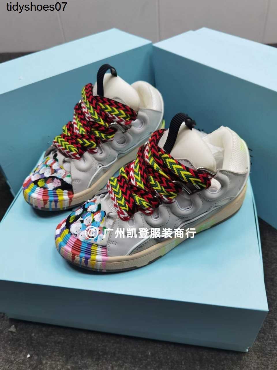 

2022 New Lanians Retro Bread Shoes Thick soled Color Contrast Moral Training Fashion Couple Daddy Lace up Running Shoes, Figure 2