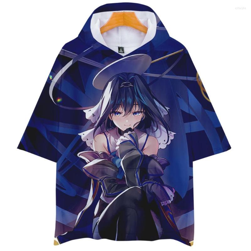 

Men's T Shirts Ouro Kronii Hooded T-Shirt 3D Printed Women/Men Summer Short Sleeve Harajuku Streetwear Fashion Cool Clothes, Hj05511