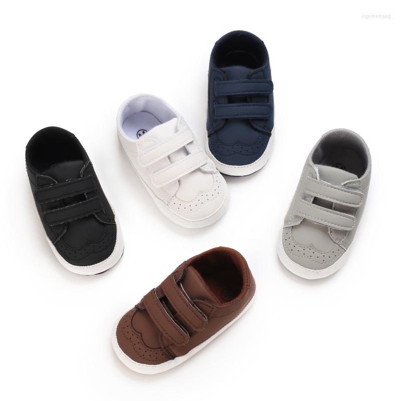 

Athletic Shoes Born Baby PU Boys Girls Solid Color Classic Sports Sneakers First Walkers Soft Sloe Anti-slip