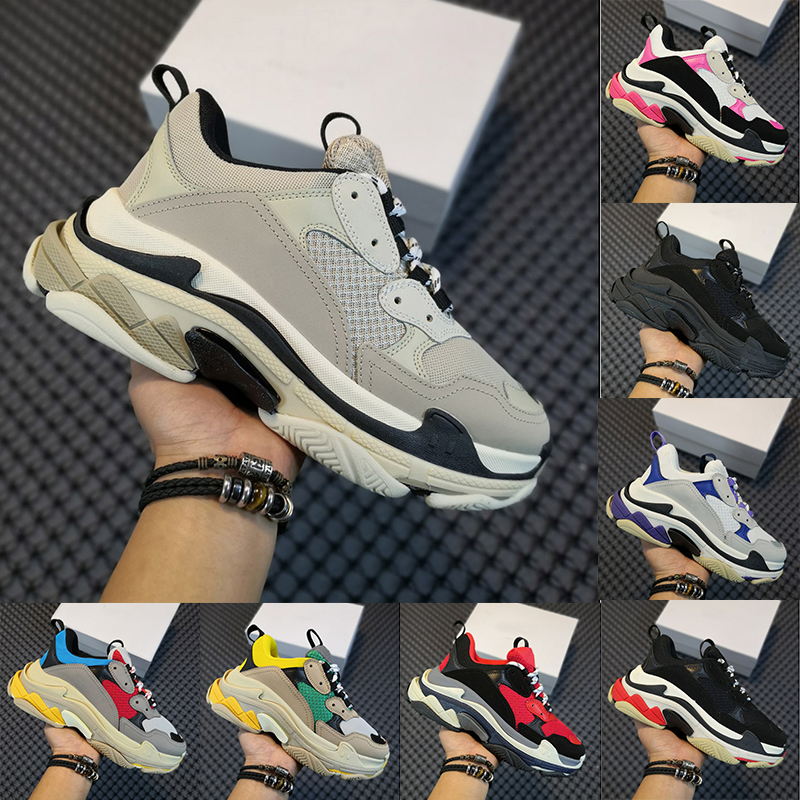 

Designer Triple S Running Shoes Triple-S Trainers Triple White Black Grey Red Pink Green Paris 17FW Platform Sneakers Luxurys Designers Sports Flat Men Women Shoe, A8 36-40
