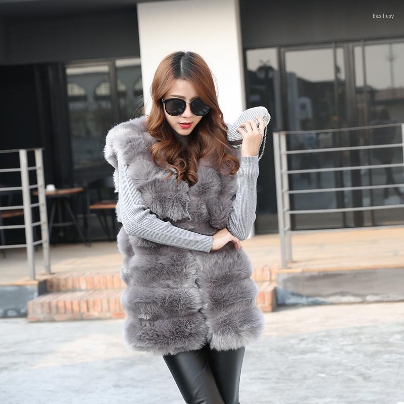 

Women's Fur Women's Jacket Vest For Ladies 2022 Women Fashion Faux Coat Warm Winter Female Waistcoat Jackets Gilet, White