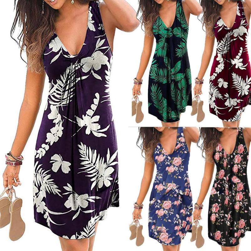 

Women' Vests Large Size Dress Spring Summer 2022 Feminine V-neck Print, Wine