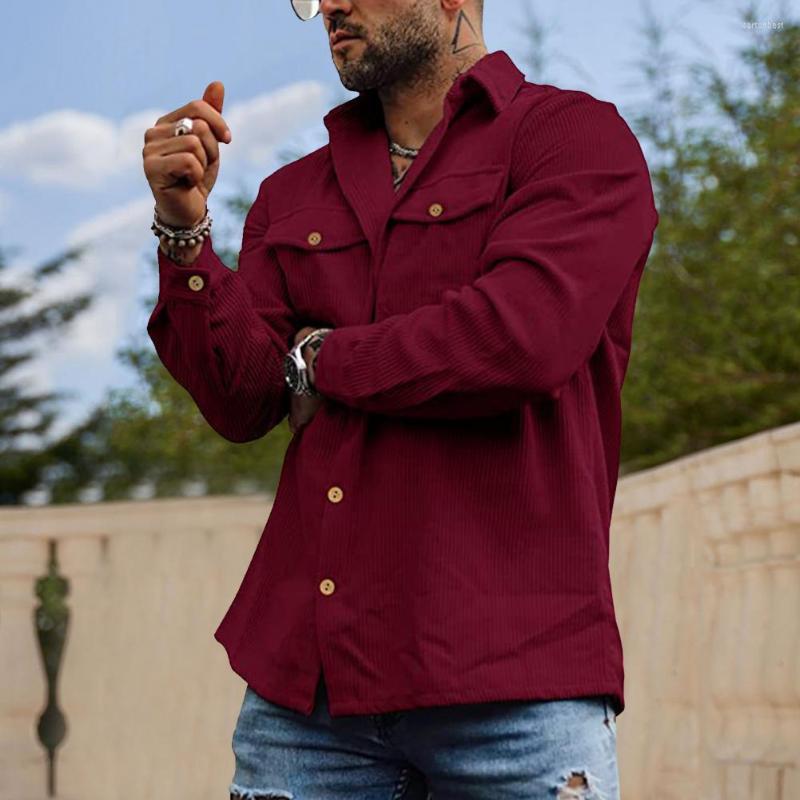 

Men's Casual Shirts Cool Autumn Shirt Long Sleeves Anti-pilling Men Loose Retro Daily Clothes Spring, Black