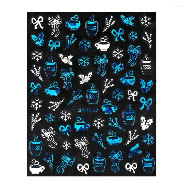 

Nail Art Decorations Attractive Snowflake Xmas Tree Fingernail Sticker DIY Decal Multiple Styles Removable