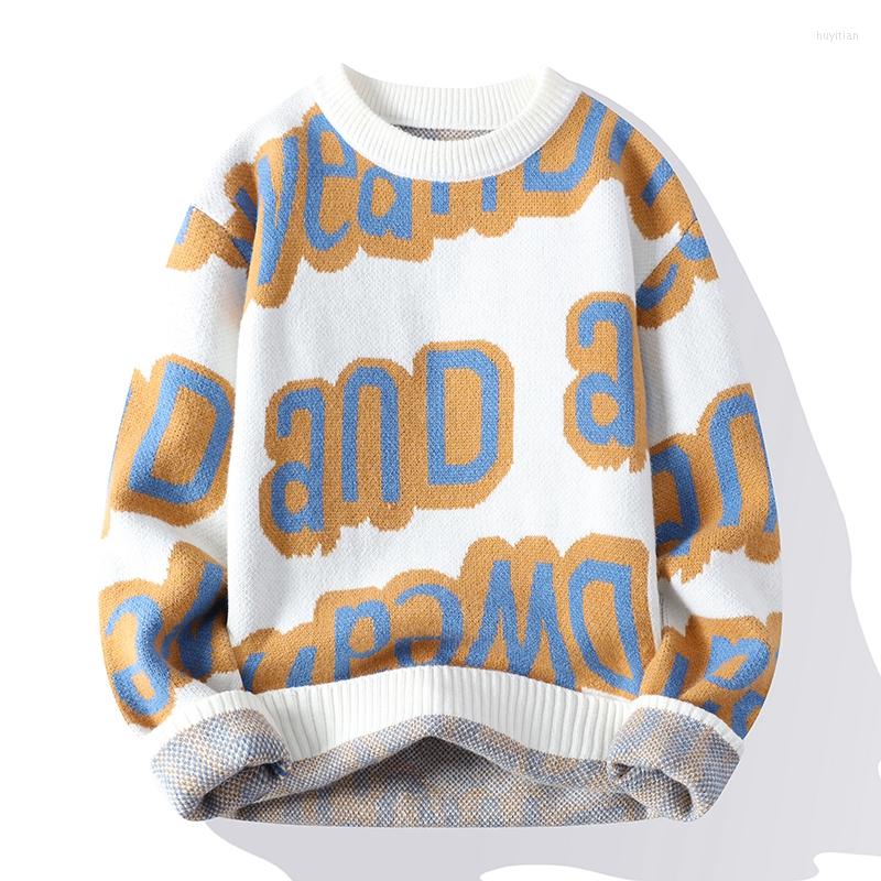 

Men's Sweaters 2022 Fall Winter Handsome Cashmere Sweater Men Clothing Top Quality Loose Male Pullover Thick Warm Mens Christmas, Black