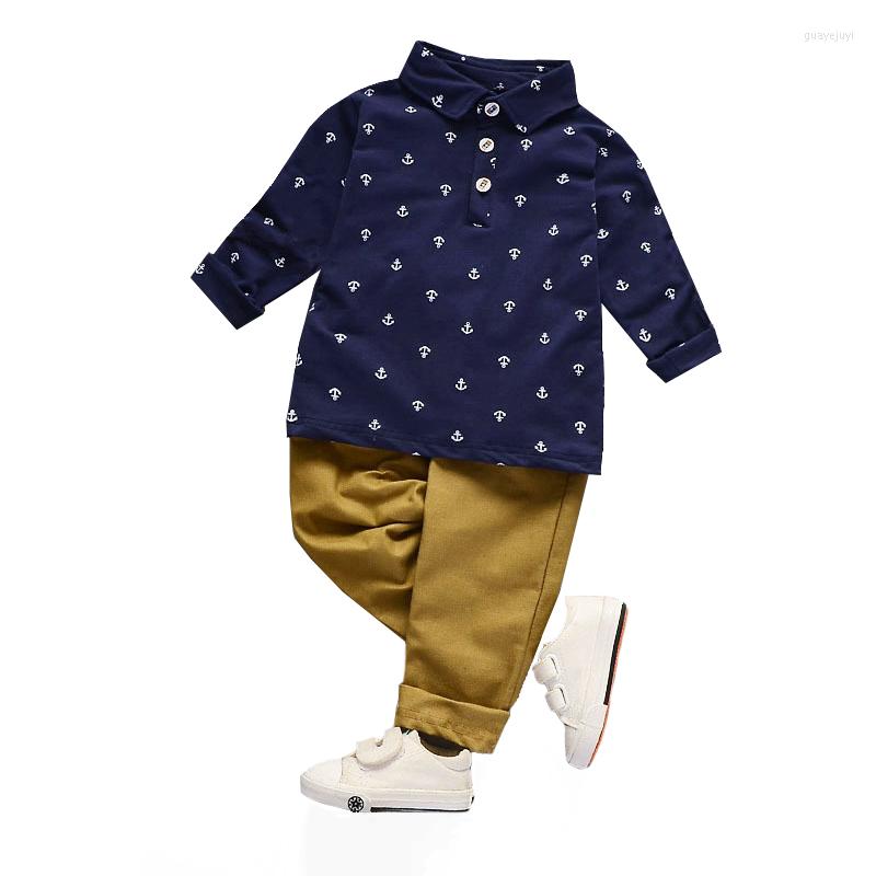

Clothing Sets Baby Boy Clothes Fashion Formal Set Infant Toddler Suits Two Piece Shirt Pants Kids Outfits, White
