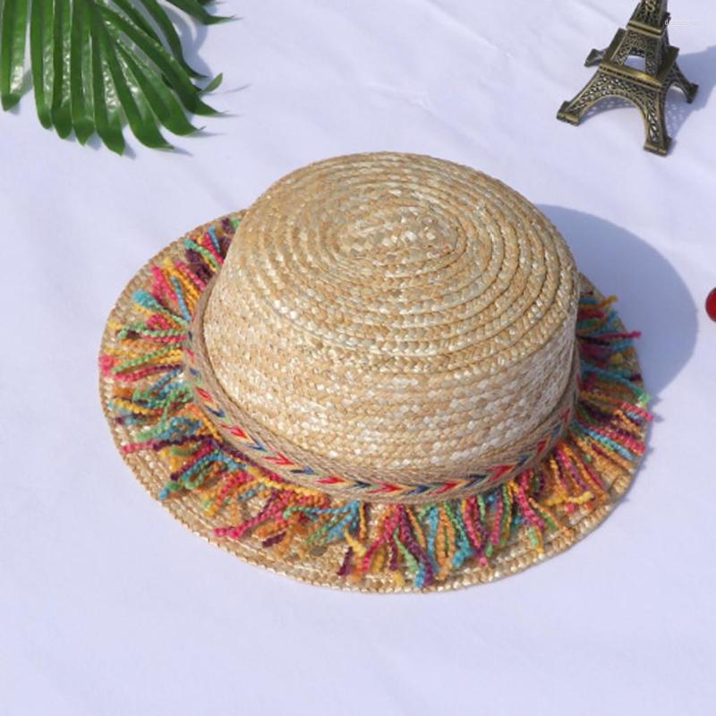 

Ball Caps Ladies Baseball For Women Beach Sun Straw Parent-child Bow Kids Hat Baby Cap Flat Brim Summer Dolphins