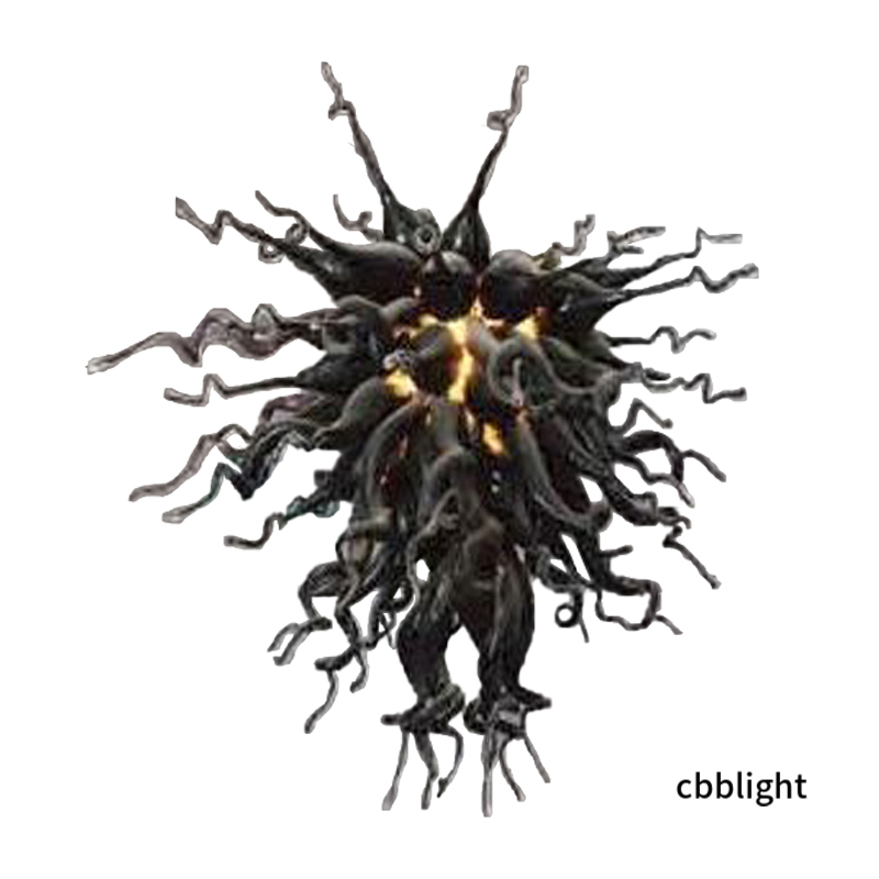 

Chihuly Style Chandelier LED Bulbs Pendant Lamps Hand Blown Glass Chandelier Light Unusual Novelty Lighting for Hotel Lobby Loft Villa Living Room Decor LR126
