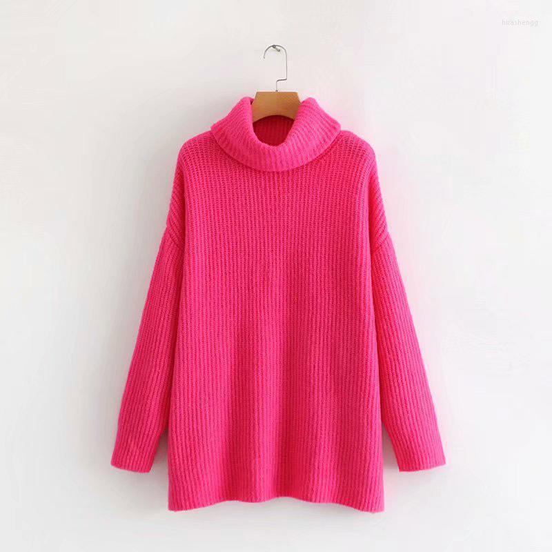 

Women's Sweaters Women's Women Turtleneck Sweater Female Solid Loose Pullovers Soft Warm Jumper Candy Color Oversized Tops Autumn, Royal blue
