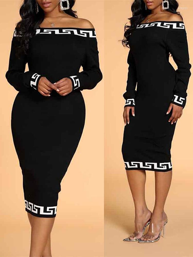 

Casual Dresses Summer Harajuku Full Sleeve Low Cut Dress Femme Women Office Lady Street Wear Black Basic Bodycon Mini Mujer Robe