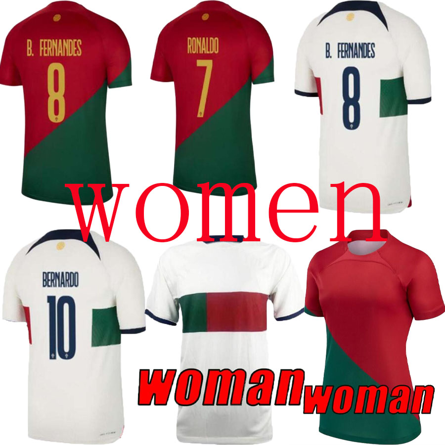 

2022 2023 soccer jersey FERNANDES. RONALDO world cup Joao Felix 22/23 DIOGO J. Football shirt BERNARDO Women Kit, Red