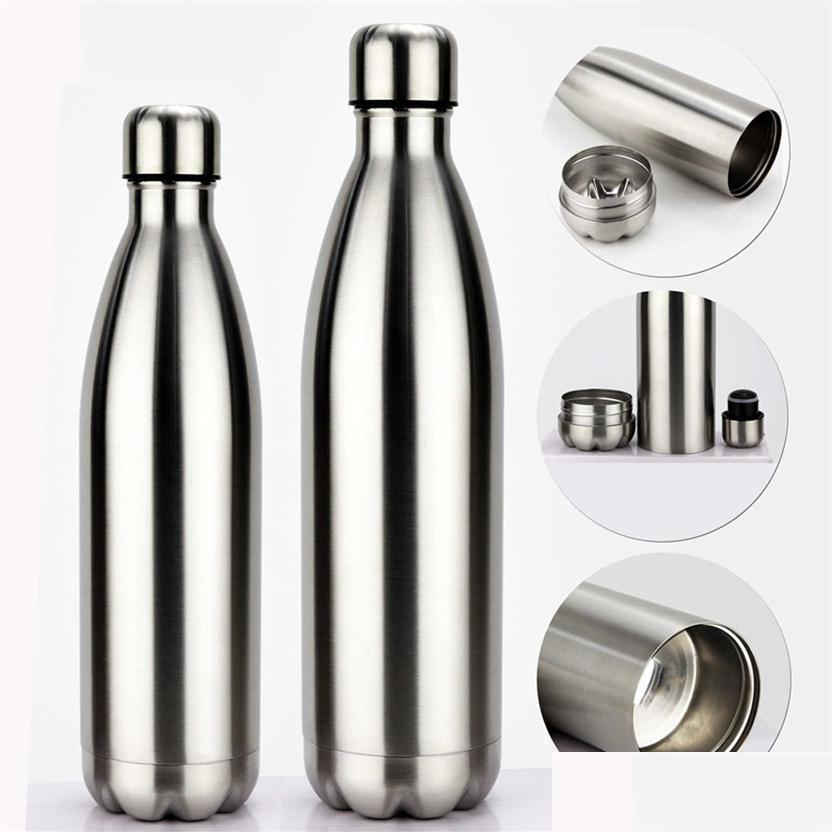 

Storage Bottles Jars Diversion Water Bottle Secret Stash Pill Organizer Can Safe Stainless Steel Tumbler Ing Spot For Money Bonus Dhcwk