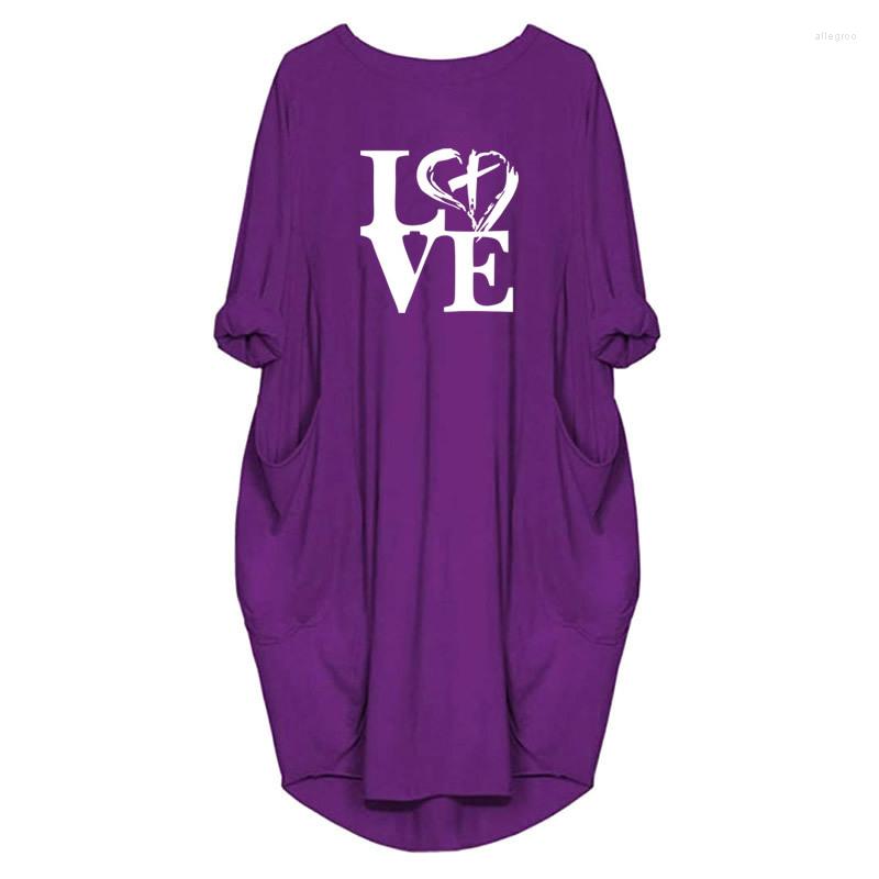 

Casual Dresses LOVES Faith Jesus Print Fashion Funny Shirts Suit Harajuku Top Women US Sizes Women' Skirt Long-sleeved Dress, Black