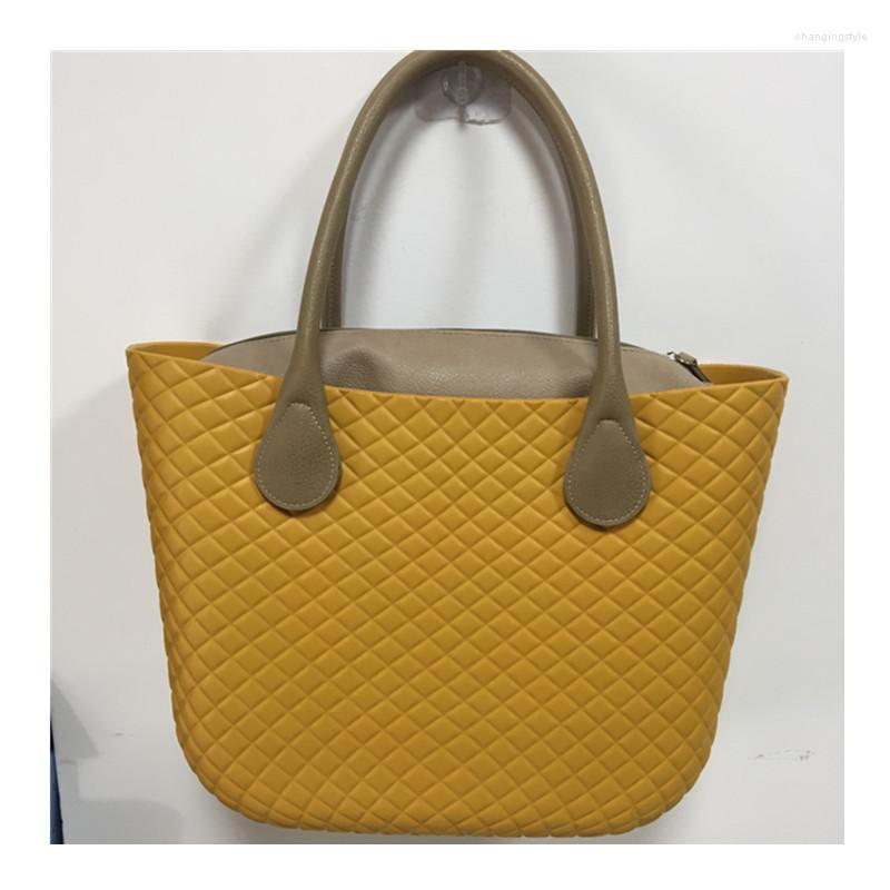 

Evening Bags Silicone Beach Bag Tote Waterproof Washable Tip Proof Durable Open 2022, Yellow