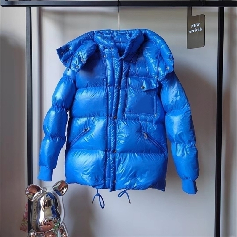 

Mens Down Parkas Fashionable boutique texture advanced fashionable simple atmosphere mens thick down jacket 221010, Blue