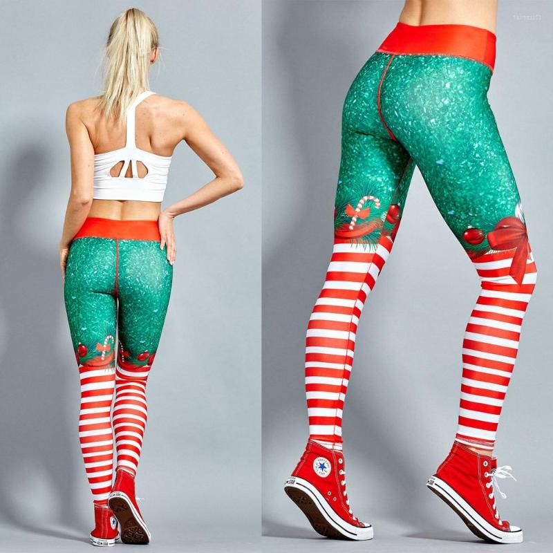 

Women' Leggings Women Fashion Style Trousers Christmas Digital Printing Fitness Sports Yo-ga Pants Red, Bow-knot