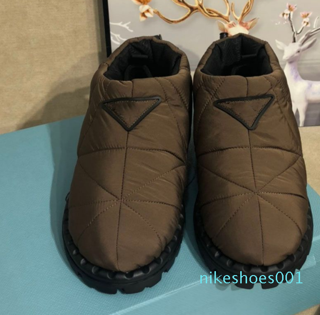 

women short boot low heel rounded cap toe Snow booties factory Footwear, Black