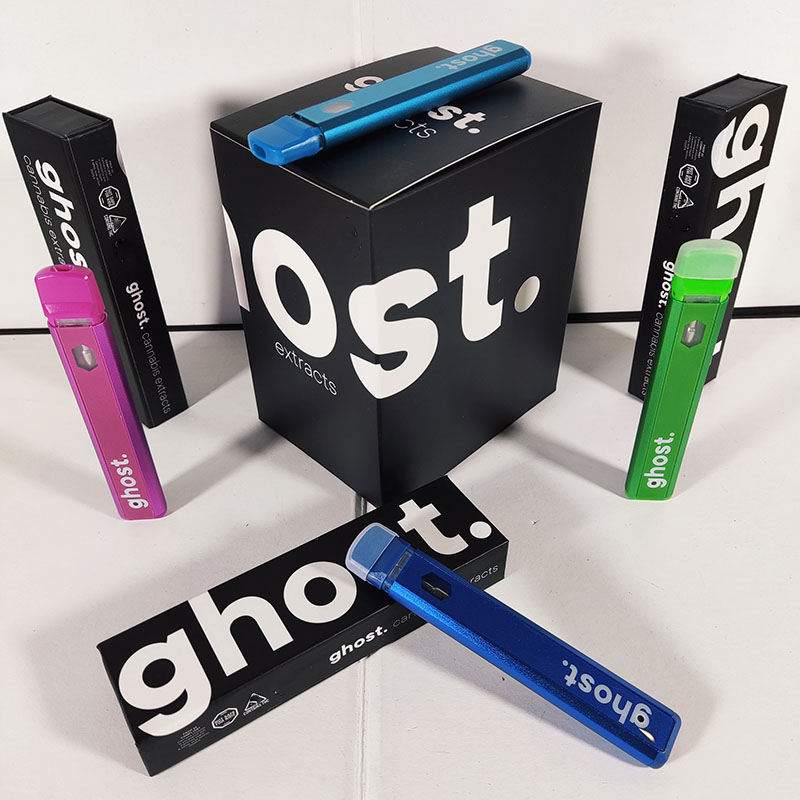 

ghost disposable vape pen e cigarette 1ml empty disposables vapes cartridges ceramic coil with pakaging 280mah rechargeable battery 10 colors