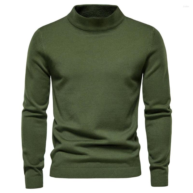 

Men's Sweaters Fashion Men's Sweater Half Turtleneck Solid Color Winter Classical Sweatshirt Warm Mens, Beige