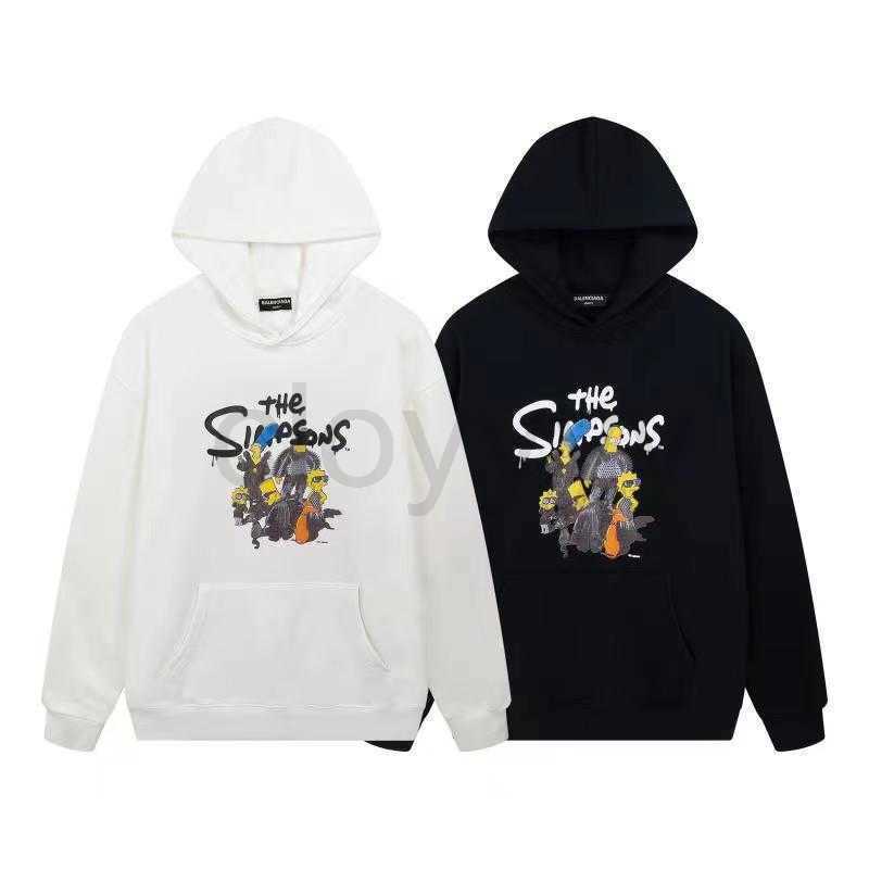 

The Right Version sweater Fall/Winter 2022s New Simpson Printed Hoodie, Black
