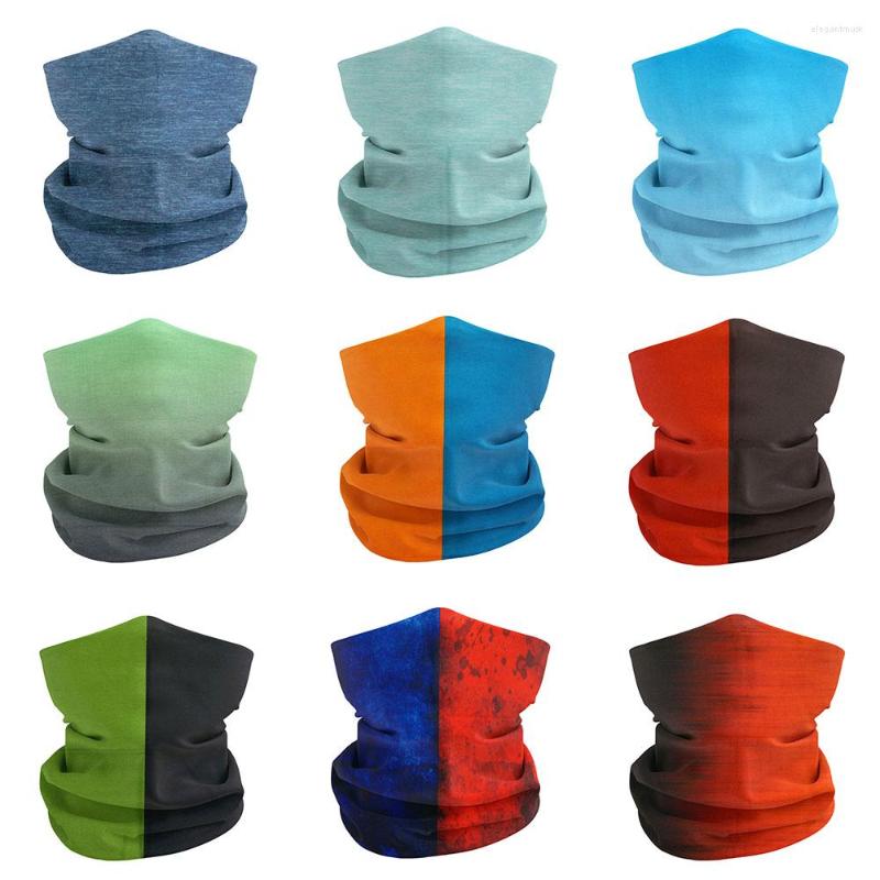 

Bandanas Face Gaiter Headhand Women Gradient Color Cooling Neck Bandana Men Cycling Fishing UV Protection Hinking Magic Red Balaclava