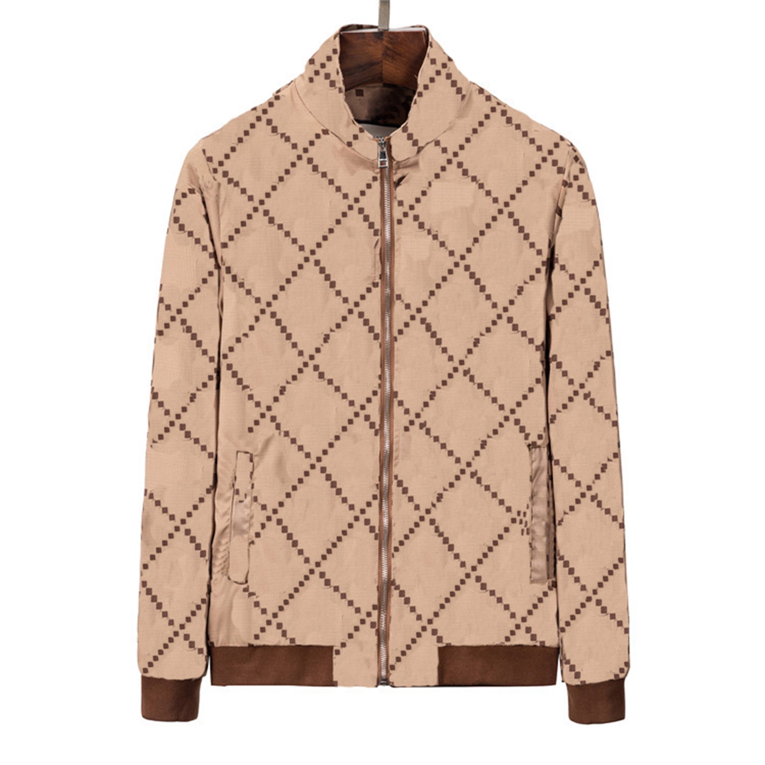 

Mens Jackets thin Windbreaker Zip Hooded Stripe Outerwear Quality Hip Hop Designer Coats Armband Fashion Spring and Autumn Parkas Size -3XL 87607, As picture
