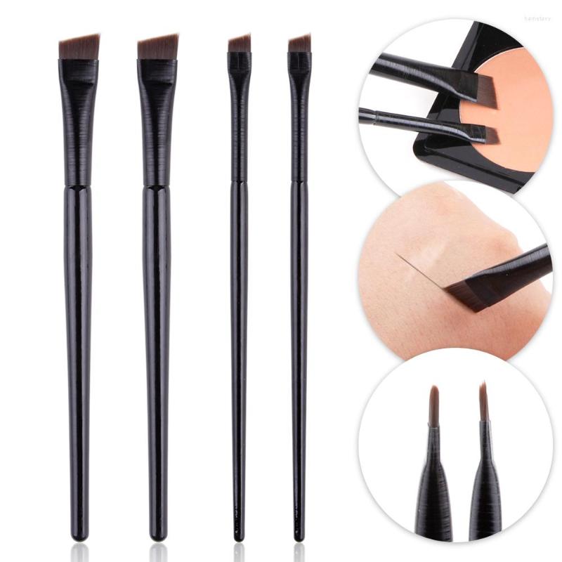

Makeup Brushes 2Pcs Eyebrow Eyeliner Brush Brow Contour A101 A102 Professional Small Angled Hair Cosmetics Eye Tools