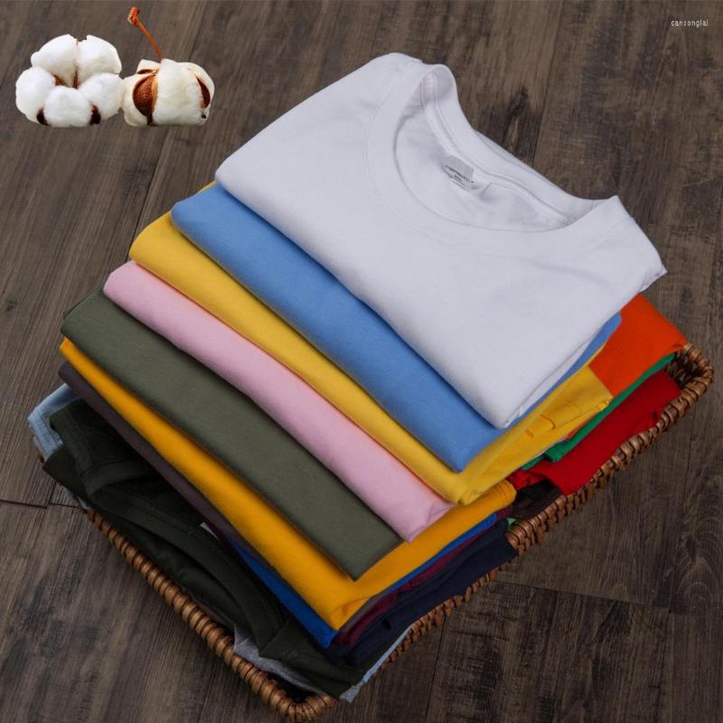 

Men's T Shirts 2022 Summer Shirt For Men Cotton Tshirt No Fading Solid T-shirts Oversize White T-shirty High Quality Casual Tops