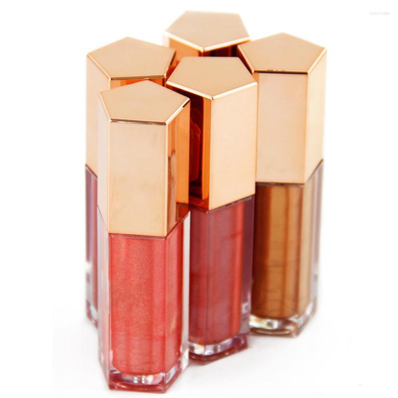 

Lip Gloss 5-color Moist Pearlescent Glitter Nourishing And Moisturizing Private Custom Glaze, 5 pcs without logo
