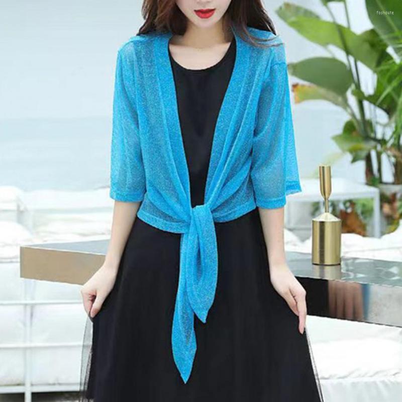 

Men's Sweaters Cardigan Ladies Sexy Thin Sunscreen Short Jacket Ling Dress Coat Type Shawl, Black