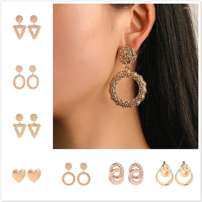 

Hoop Earrings 2022 Punk Wind Circular Heart Women Fashion Geometric For Party Wedding Ear Jewelry Gift