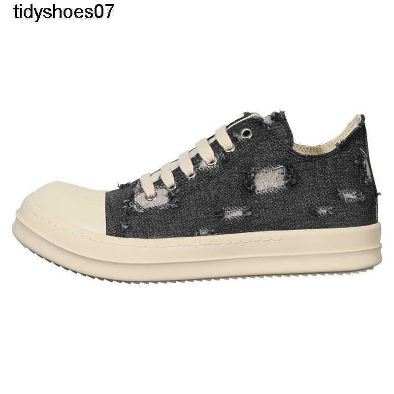 

high quality Ro shoes classic black-and-white trendy shoes men's shoes thick bottom increased sports leisure wax surface low top one foot canvas women's